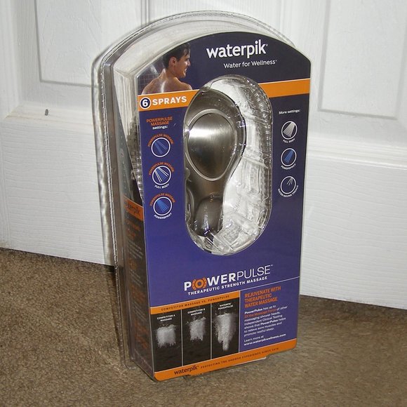 NEW Waterpik Showerhead Brushed Nickel Finish - Picture 3 of 4